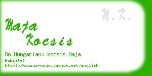 maja kocsis business card